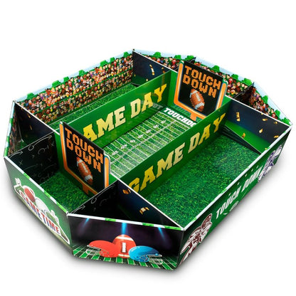 Football Party Decorations, Football Party Favors Food Tray Set Stadium Snack Display Tray for Game Day Tailgate Birthday Party Supplies Kit