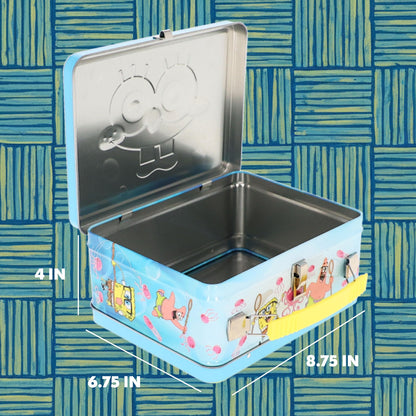 AQUARIUS SpongeBob SquarePants Fun Box 8x6 Inch - Official Nickelodeon Tin Storage Collectible Merchandise Gift for Kids, Teens and Adults