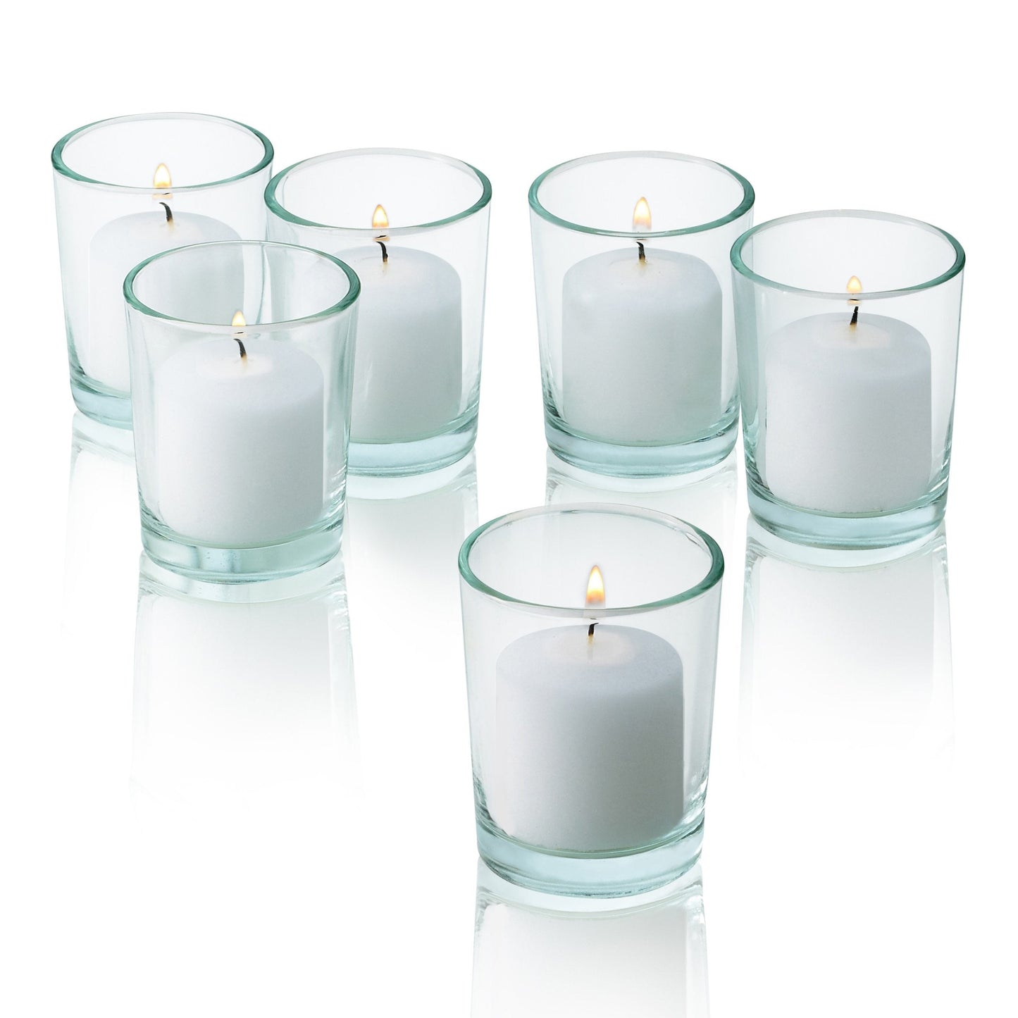 Light In The Dark White Votive Candles - Box of 72 Unscented Candles - 10 Hour Burn Time - Bulk Candles for Weddings, Parties, Spas and Decorations
