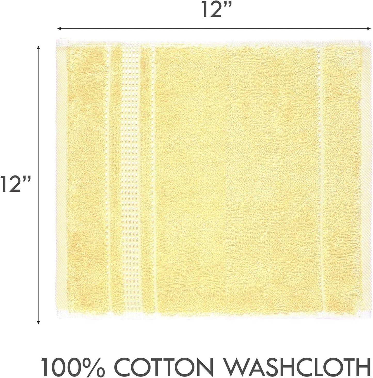 4 12x12 Set, Melissa Linen, Piece Washcloths, in Turkish Soft Wash Cloth Small Hand Towels, Rags for Face and Body