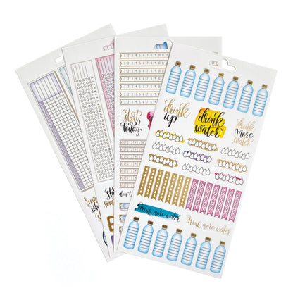 Paper House Productions Planner Sticker Essential Set of 4 Packs of 4 Sticker Sheets for Planners, Journaling and Crafting