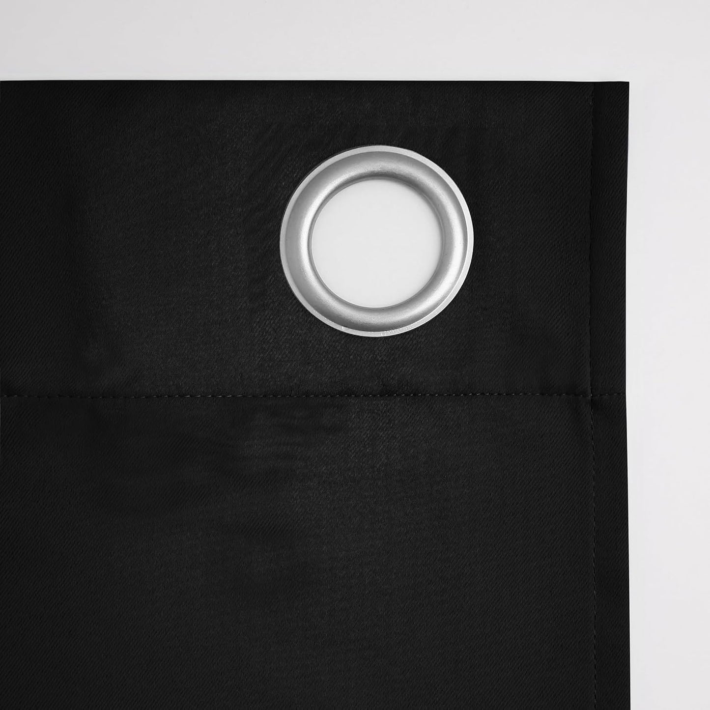 Sun Zero Soho Blackout Energy Efficient Grommet Curtain Single Panel - 54" x 84", Black