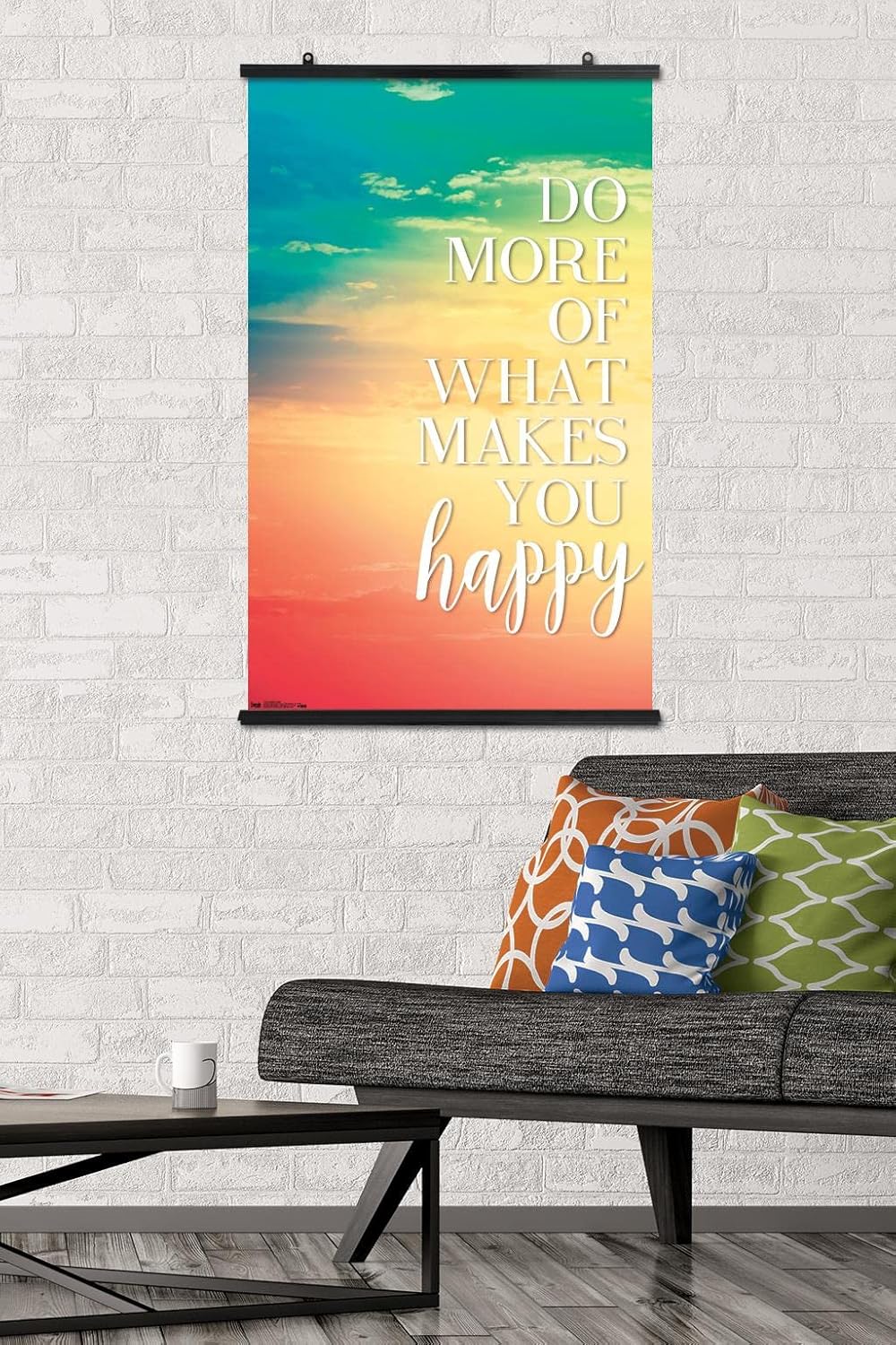 Trends International Do More Of What Makes You Happy Wall Poster, 22.375" x 34", Premium Poster & Clip Bundle