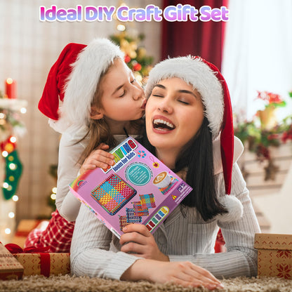CCTVRTV Weaving Loom Kit Toys for Kids and Adults, Potholder Loops DIY Arts and Crafts for Boys and Girls Ages 5 6 7 8-12 13, Easy Potholder Loom Knitting Kits Gifts for Beginners, 252 Craft Loops.