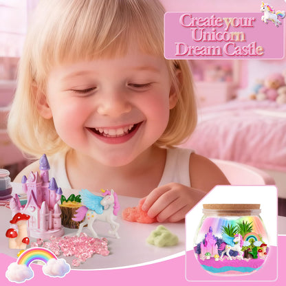 AOFEGRLT Unicorn Aquarium Kids' Craft Set - A Birthday or Holiday Gift Suitable for Girls Aged 4, 5, 6, 7, 8 to 12. A Unicorn Toy for Girls and a DIY Creative Craft Set for Children