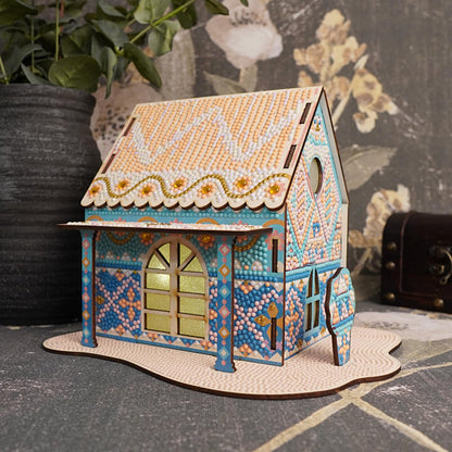 Party Ready 3D Diamond Painting Kit - Mandala Cabin Tapestry DIY Craft Set, Premium Full Drill Diamond Art Kit for Home Decor