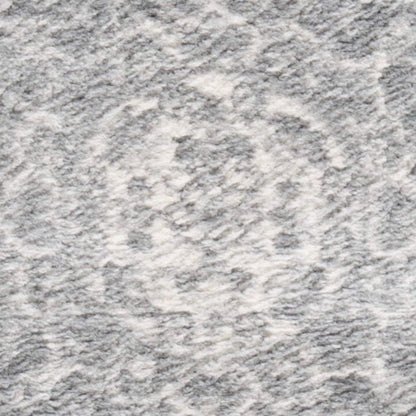 SAFAVIEH Brentwood Collection 2' x 4' Grey/Ivory BNT802F Medallion Distressed Non-Shedding Living Room Bedroom Accent Rug