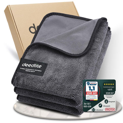 Deedlite Bath Wipes Shower Cleaning Cloths, Premium Car Drying Towel | Ultra Absorbent Twisted-Loop Design| Microfiber Towel for Car, Shower Cabin, Household