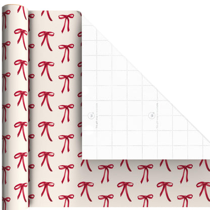 Hallmark Red and Black Wrapping Paper Mini Rolls, 3-Pack (Bows, Diagonal Stripes, Polka Dots) for Valentine's Day, Birthdays, Mother's Day, Bridal Showers - 45 Sq. Ft. Total