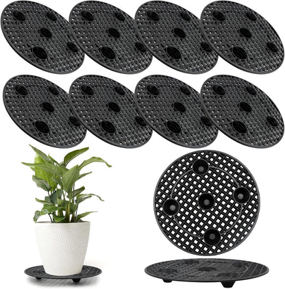 ZYNERY 10 PCS Plant Level Pot Elevator, Planter Stands for Outdoor Plants, Pot Trays for Indoor and Outdoor