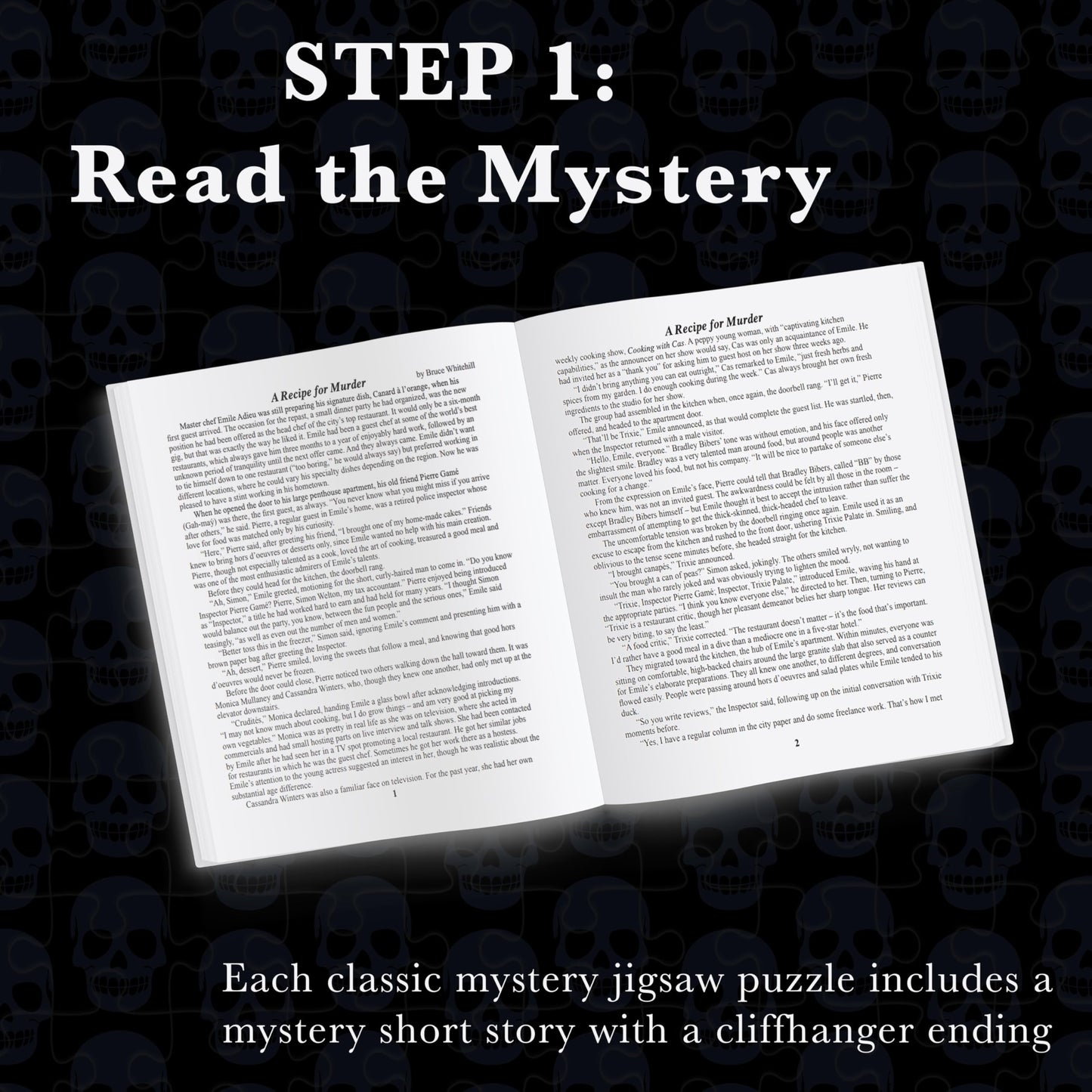 Bepuzzled Classic Mystery Recipe For Murder Jigsaw Puzzle by University Games |Comes with Murder Mystery and Jigsaw Puzzle | 1,000 Piece Jigsaw | For Ages 12 Years and Up