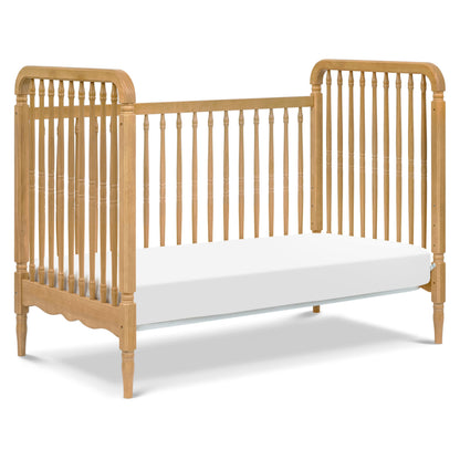 Namesake Liberty 3-in-1 Convertible Spindle Crib with Toddler Bed Conversion Kit in Honey, Greenguard Gold and FSC® Certified