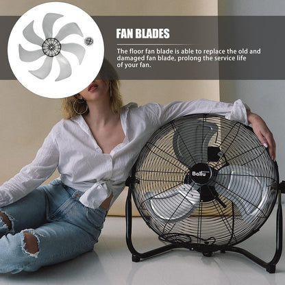 LIFKOME 7 Leaves Fan Blades, 13.4 Inch Electric Table Pedestal Fan Blades Accessories 340mm