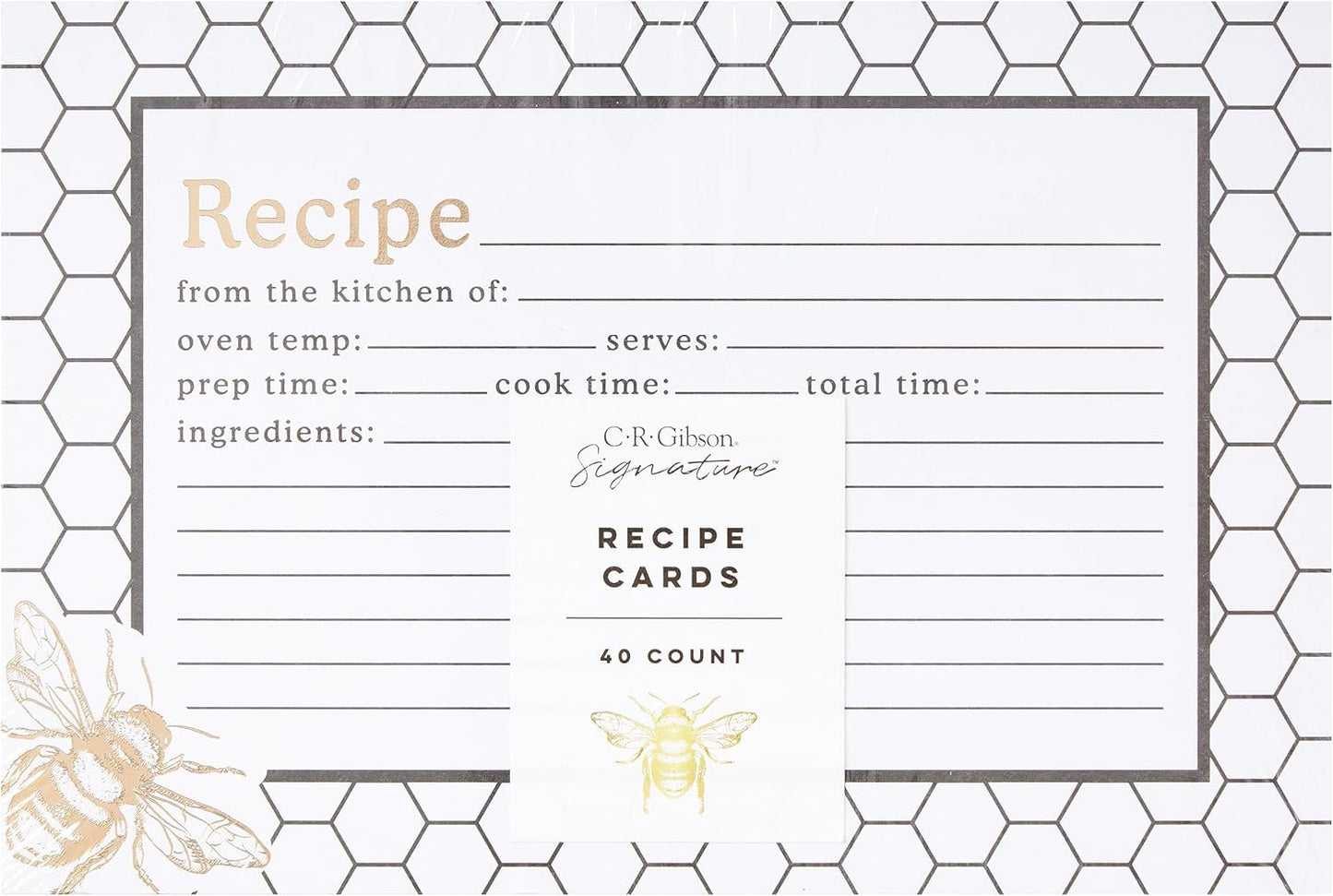 C.R. Gibson Honeycomb Hive Recipe Cards (Q12-25361)