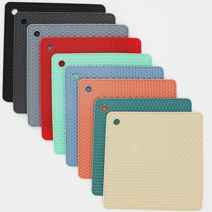 Smithcraft Orange Silicone Trivets for Hot Dishes, Heat Resistant Pot Holders Mats for Kitchen, Flexible Table Plate