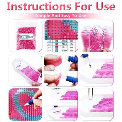 Huacan Diamond Painting Kit,AB Diamond Art Kits for Adults,DIY Octopus Full Round Drills Gem Art for Beginner,Paint by Diamonds Home Decor Gift 12 * 16in
