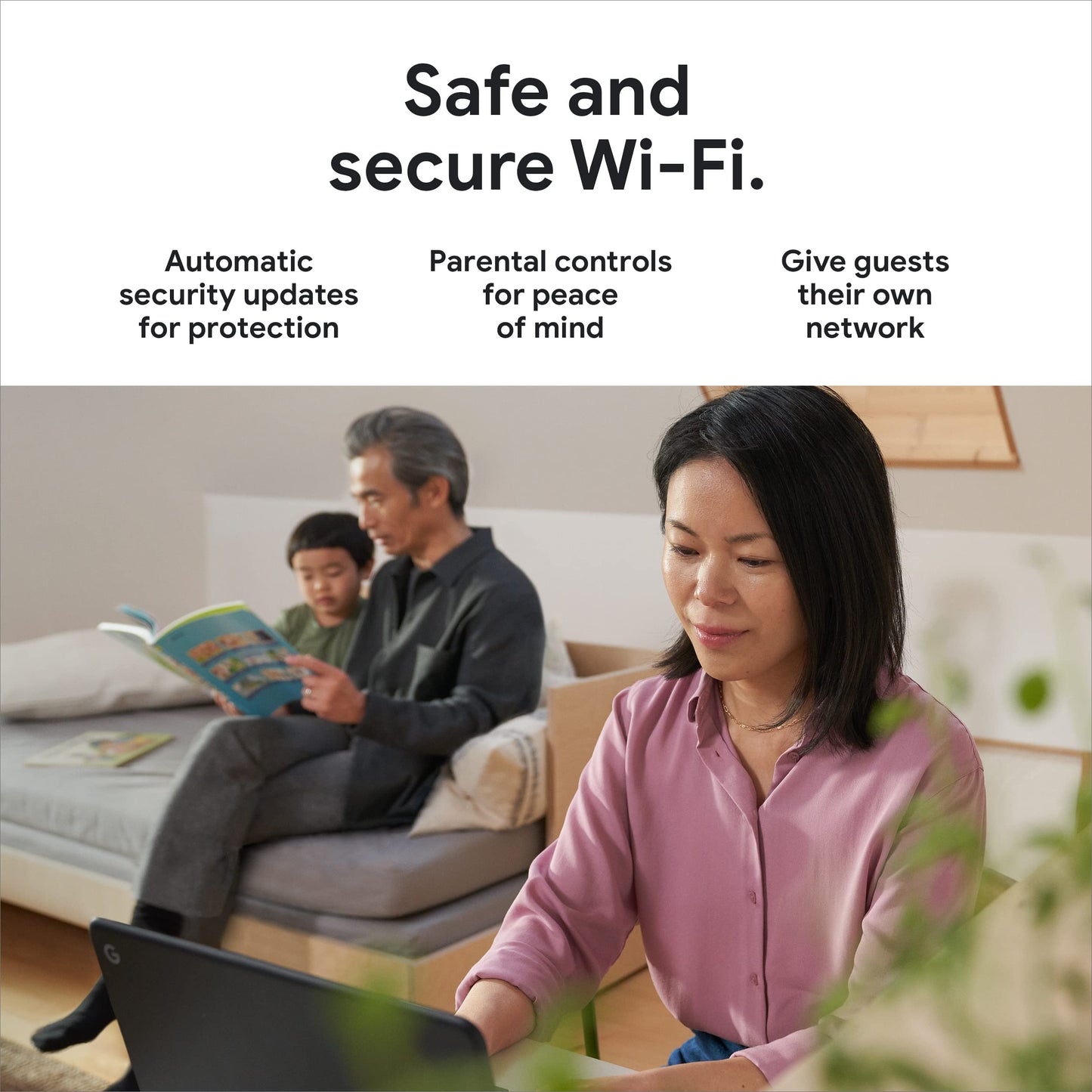 Google Nest WiFi Pro - 6E - Reliable Wi-Fi System with Fast Speed and Whole Home Coverage - Mesh Wi-Fi Router - 3 Pack - Snow, Linen, Fog