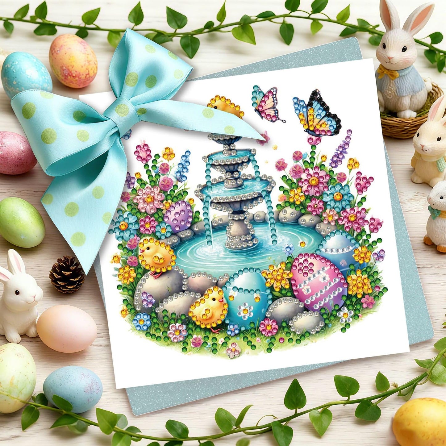 BAYUNOE 12Pcs Easter Greeting Card DIY Diamond Art Painting Greeting Cards Special Shaped Diamond Blessing Folding Card Kit Arts Crafts for Holiday Festival-01
