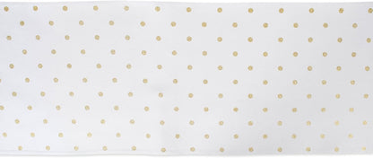 13x90, DII Polka Dot Kitchen Collection, Table Runner, Metallic White/Gold Reversible