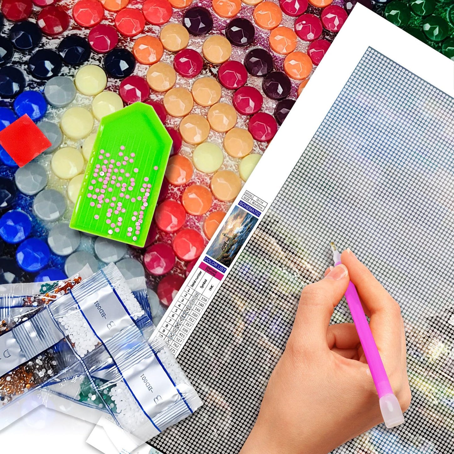 JATOK Large Diamond Painting Kits for Adults (35.5 x 15.7 inch) DIY 5D Lighthouse Full Round Drill Crystal Rhinestone Embroidery Pictures Arts Paint by Diamond Art Kits for Home Wall Decor Relax