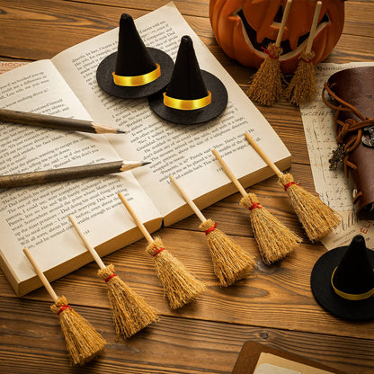 ZHWKMYP 28Pcs Mini Witch Hats, Small Witch Hat for Crafts Halloween Party Decorations