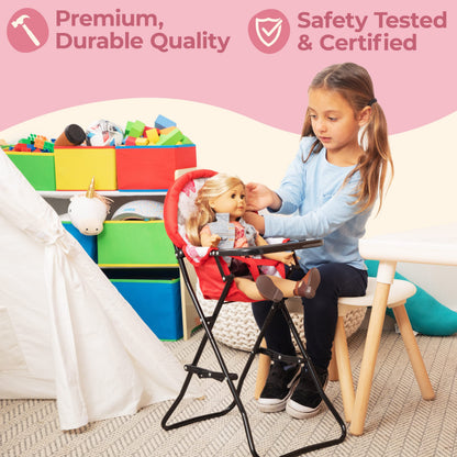 18-Inch Baby Doll Nursery Playset by Litti - Doll Accessories Set with Swing, Crib, High Chair, and Carrier - Realistic Toy Furniture for Imaginative Play - Gift for Kids Ages 3 Up