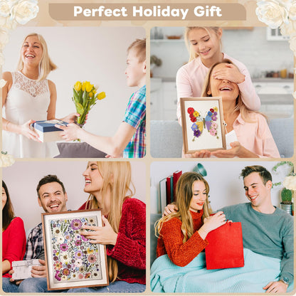 zunmial Flower Press Kit–Craft Kits 11" x 11" Large 10 Layers Wooden Flower Presser for Adults & Teens DIY Bouquet Preservation,Dried Flowers Art,Preservation for Bookmark Frame Wedding Flowers Drying