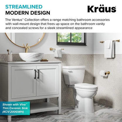 KRAUS Ventus 10-inch Bathroom Towel Bar Rack, Brushed Gold Finish, KEA-17725BG