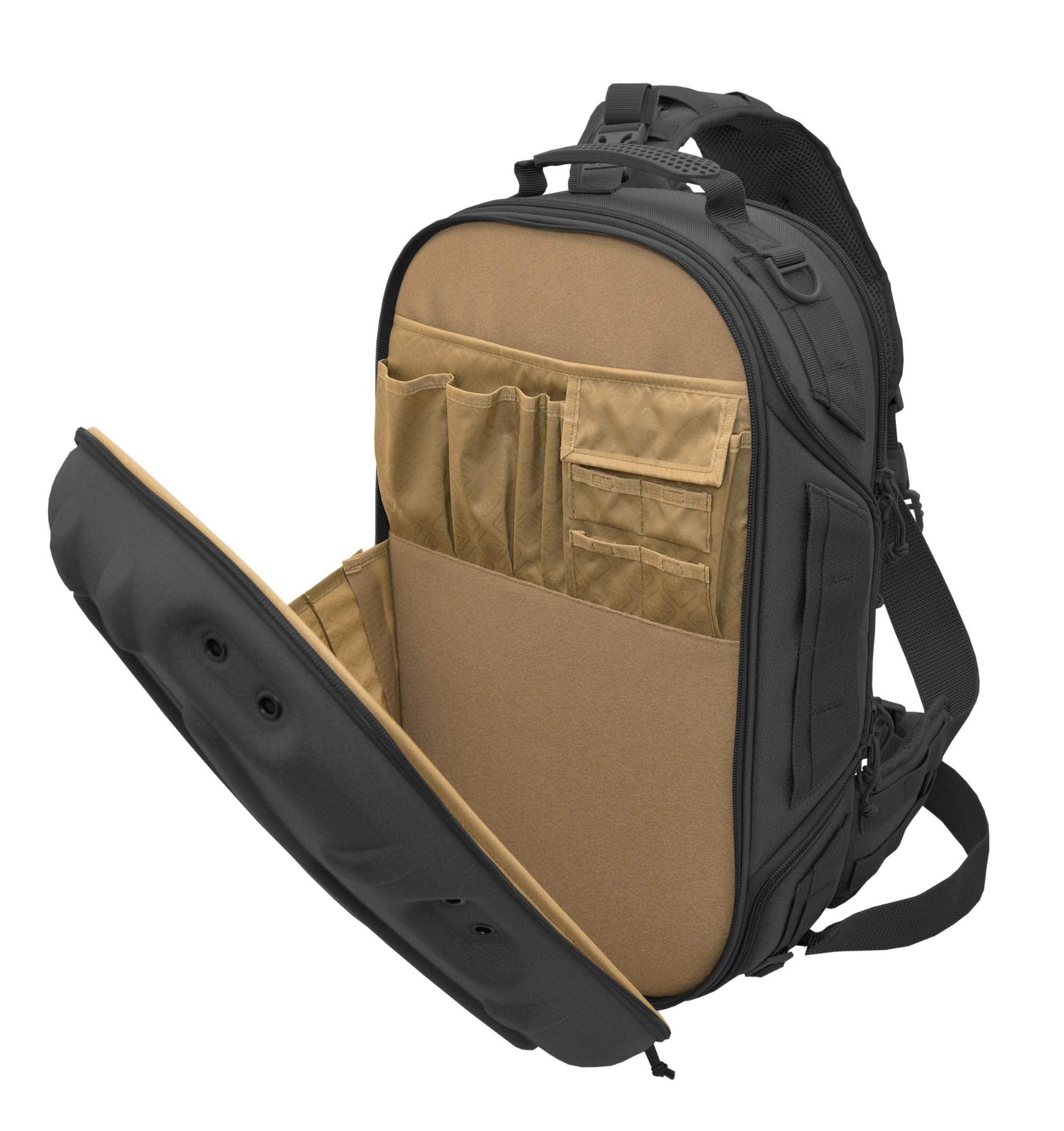 HAZARD 4 Blastwall - Optics/CCW Sling Pack, Hard Shell Camera Bag, Tactical Molle Backpack (29.5 L) - Black