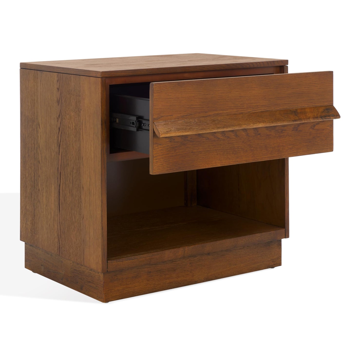 SAFAVIEH Couture Collection Deirdra Medium Oak 1-Drawer 1- Shelf Nightstand (Fully Assembled)