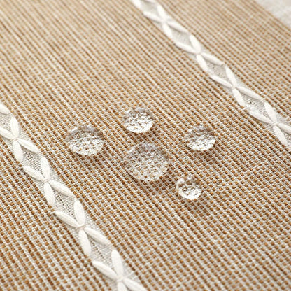 20x60 Inch SIELUNO Coffee Table Cover, Rustic Farmhouse Rectangle Table Cloth Cotton Linen Waterproof with Pockets
