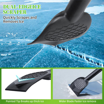 25.8'' Larger Ice Scrapers for Car Windshield | Dang Near Indestructible Ice from Scrape Frost and Ice |3-in-1 Emergency Snow Shovel | Detachable Remover with Foam Grip for Small Cars, Trucks, SUVs