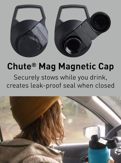 CamelBak Chute Mag Vacuum Insulated Stainless Steel Water Bottle, Magnetic Leak‑Resistant Cap for Everyday Hydration, 32oz, Black