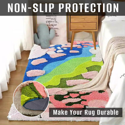 60x40 Inches Antislip Cloth, Vinyl Primary Cloth Backing Fabric, Rug Backing Fabric & Rug Making Supplies Tufting Gun Cushion Punch Needle (Black)