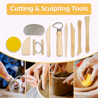 DaChihSheng 43 Pcs Clay Tools Kit Pottery Tools Polymer Clay Sculpting Tools Kit for Carving Air Dry Clay Tools Set for Adults Clay Sculpting Tools Ceramic Tools Graving Tools use for DIY Handicraft