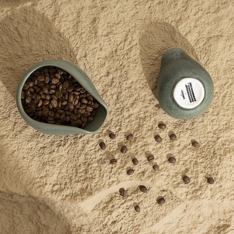 Loveramics 2-Pack Coffee Bean Dosing Cups by James Hoffmann, 30g-60g Capacity (Matte Dark Green)