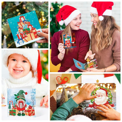EOYDKAP Diamond Painting Christmas Cards 12 Pack Greeting Cards Blank Inside Christmas Card with Envelopes