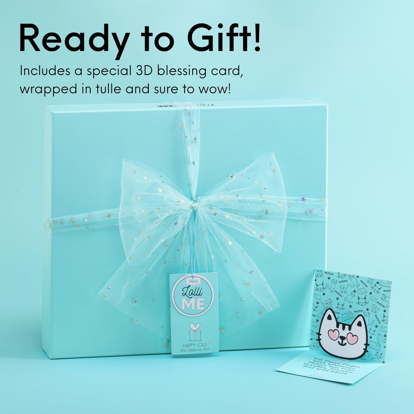 HAPPY LOLLI Mint LolliME DIY Journal Kit for Tween & Teen Girls Ages 8–14, Birthday Gift, 300+ Pieces Lockable Diary Set, Arts & Crafts, Scrapbook & Creative Journaling