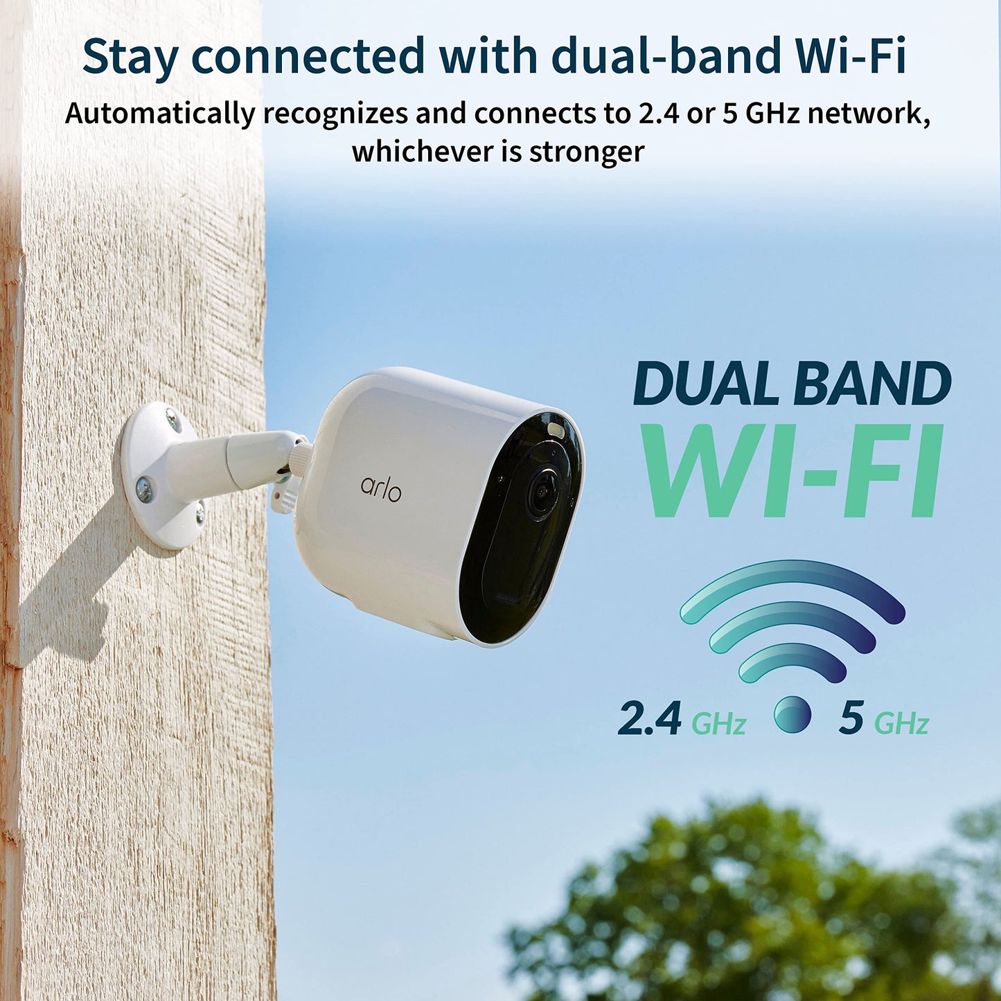Arlo Pro 5S Spotlight Security Camera 2K HDR | Outdoor | Wireless | Dual-Band Wi-Fi Connects to Strongest Network |12X Zoom, 2-Way Audio, Siren, Color Night Vision,Live Stream(White, 4 Cameras)