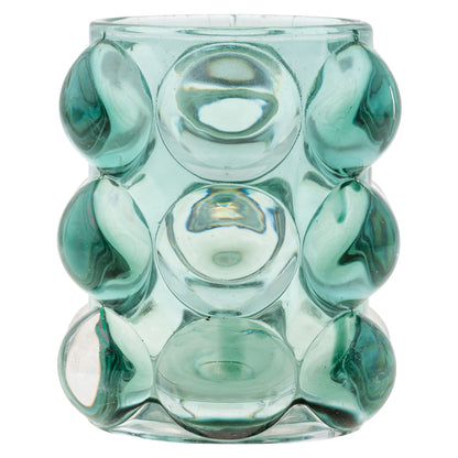 Karma, Lucia Hobnail Votive, Tea Lights Candle Holder, Glass Votive Candle Holders for Table Decorations, Baby Shower, Birthday Party, Weddings and Home Decor, Teal (Pack of 3)