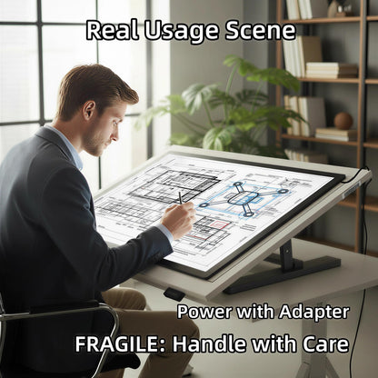 A1 Extra Large LED Light Pad (34.6"x23.6") - Upgraded Durable Tracing Light Box with 5-Level Brightness - Dot-Free Eye Protection Board for 5D Diamond Art Painting, Sketching, Drafting & Tracing