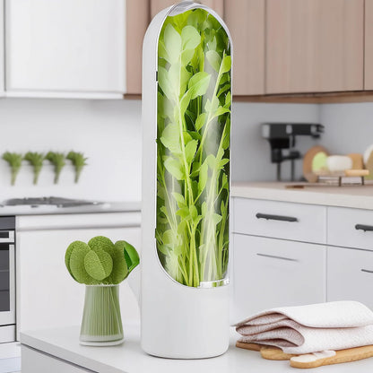 Herb Saver for Refrigerator - Fresh Herb Keeper Pod Containers, Keeps Vegetables Fresh for 2-3 Weeks