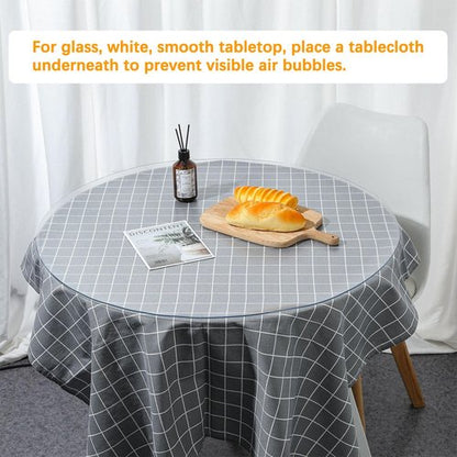 70 Inch Clear Round Table Cover Protector 1.5mm Thick Table Protector for Dining Room Waterproof Plastic PVC Vinyl Tablecloth Cover Circle Tabletop Desk Pad Mat for Furnture Coffee End Bed Side Table