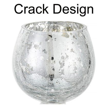 Inweder Glass Tealight Candle Holder: Silver Mercury Votive Holders 9/10/12 Inch Tall Long Setm Floating Candle Holders for Christmas Dining Table Centerpiece Wedding Party Set of 3