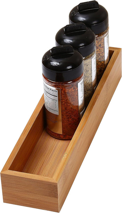 YBM HOME Bamboo Drawer Organizer Storage Box for Kitchen, Junk Drawer, Office, Bedroom, Craft, Sewing, Bathroom, 3x12x2
