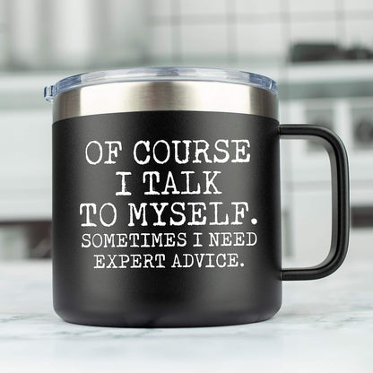 JENVIO Funny Travel Mugs for Fathers Day, Laser Etched Stainless Steel Coffee Mug Tumbler, Unique Gift