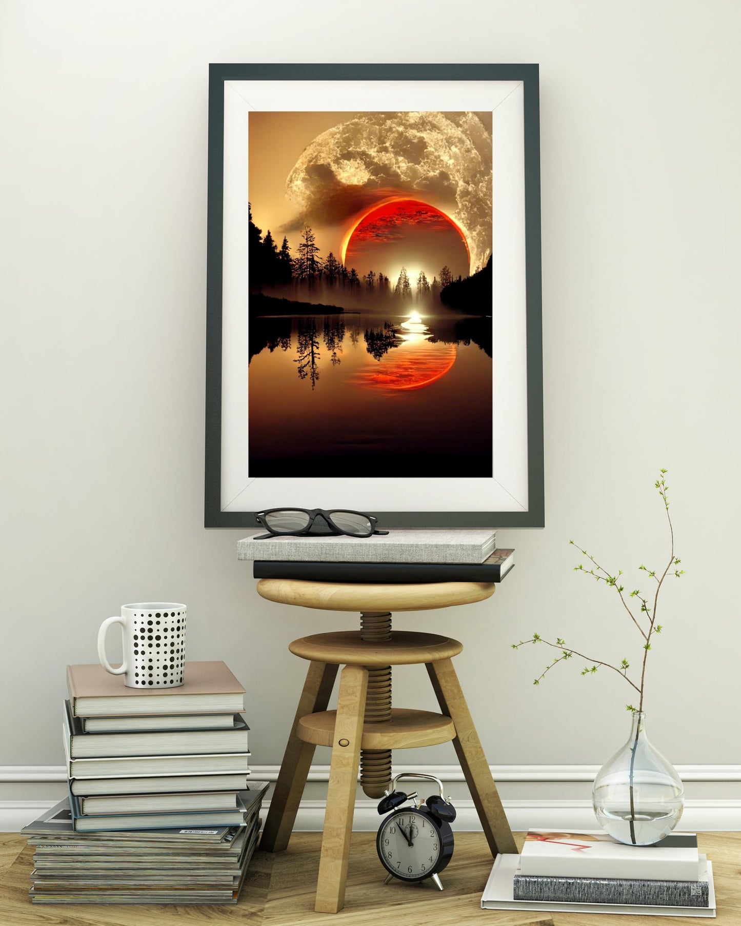 12 Pack Diamond Art Kits for Adults, Sunset Landscape 5D Diamond Painting for Adult Beginners,DIY Full Drill Round Gem Painting Dot Art Sets,Home Wall Decor 9.8x13.8 Inch