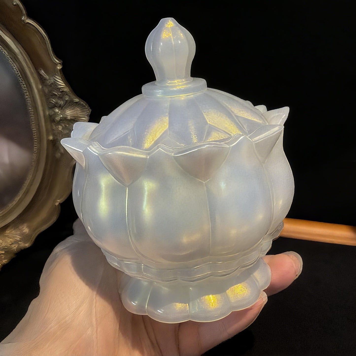 Resin Jar Mold with Lid, Silicone Jar Mold 3D Storage Jewelry Candle Holder Container Mould for Resin Casting, Concrete Craft Decor