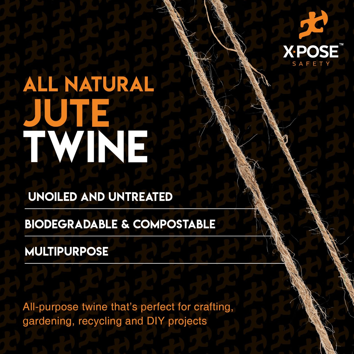 Jute Twine - 3 Ply Brown Roll 150 Feet Natural Jute String for Crafts, Packaging, Wrapping, Decorative Rope Cord for Hanging Ornaments (6 Packs)