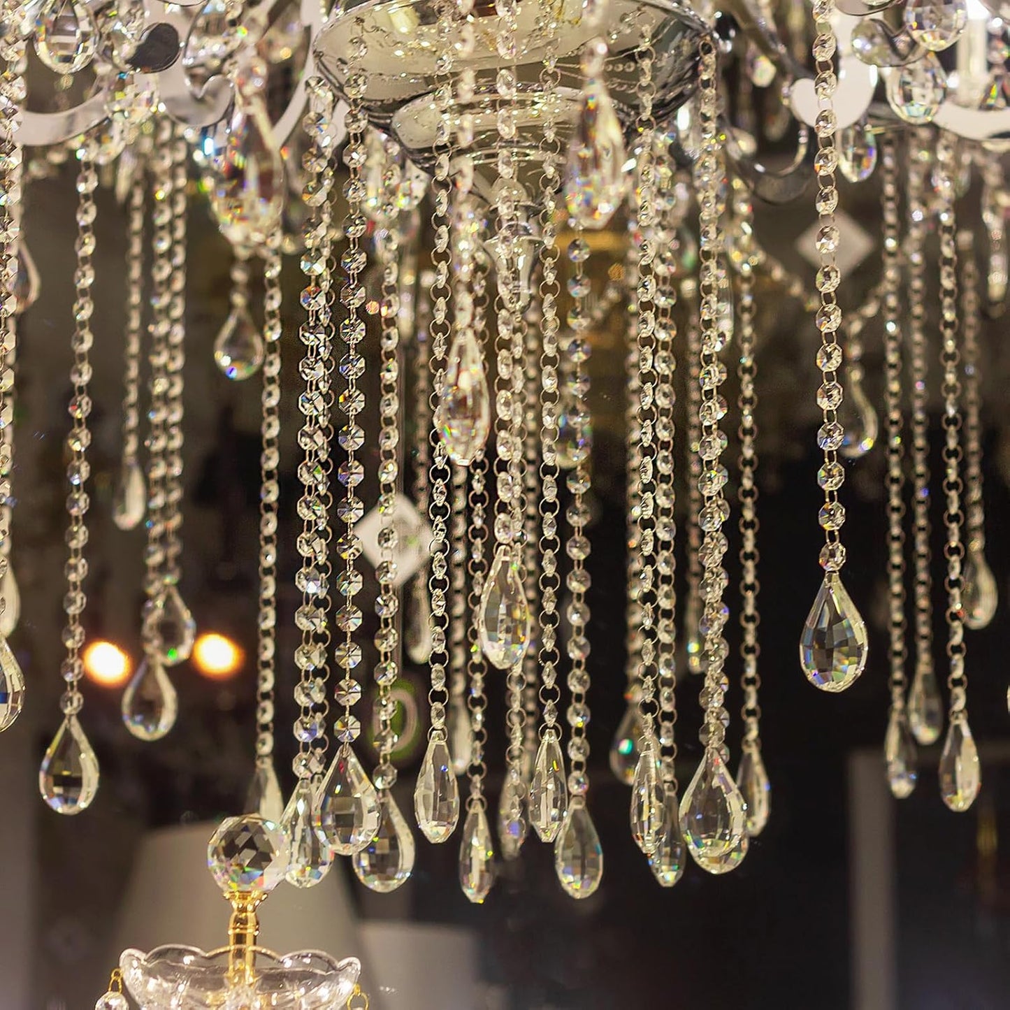 10 Pack 85mm 38mm PATIKIL Teardrop Crystal Chandelier Pendants Beads, Length Chandelier Prisms Parts Ornaments Hanging